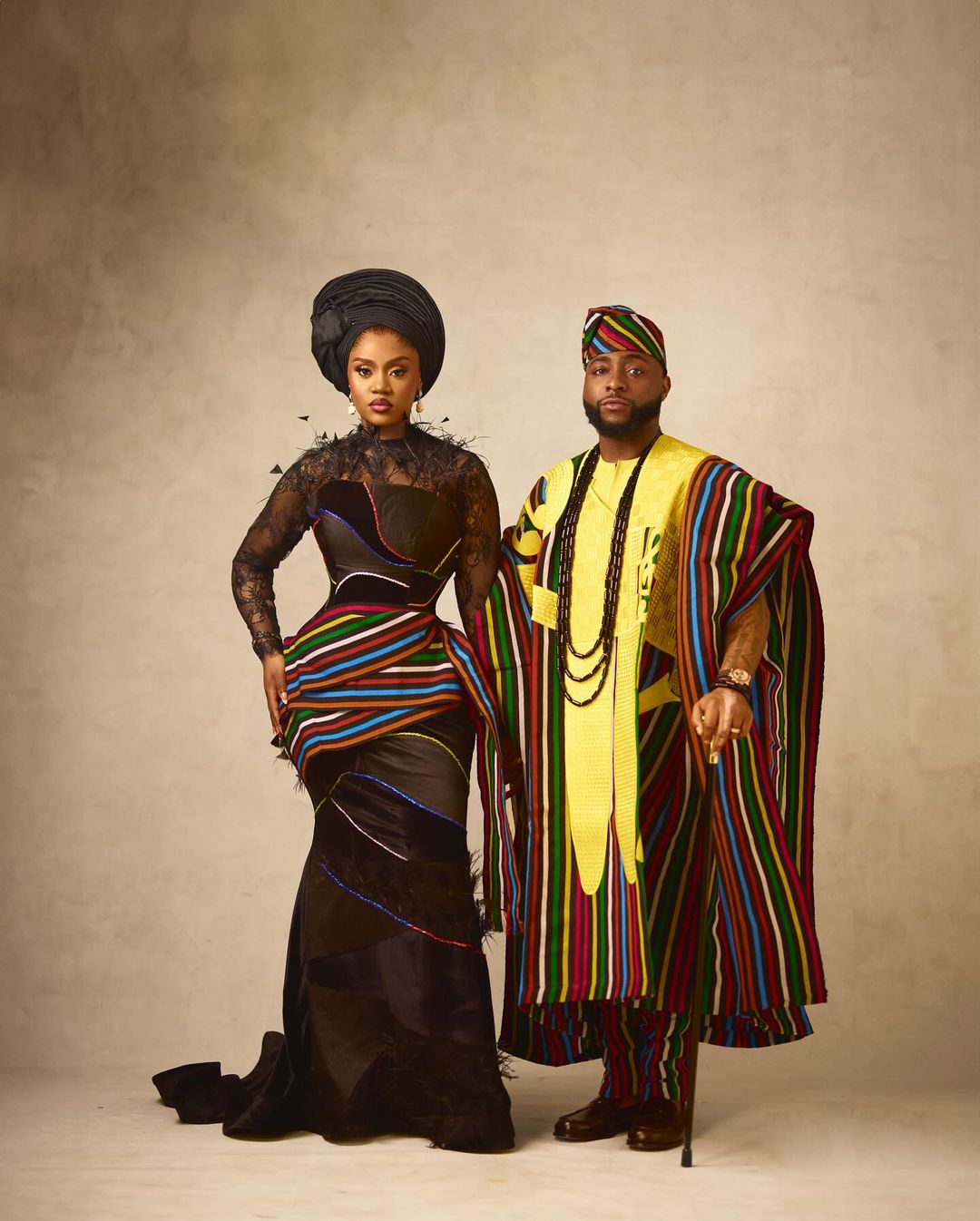 Davido And Chioma Stepping Out In Traditional Attires For Their Wedding (Video)